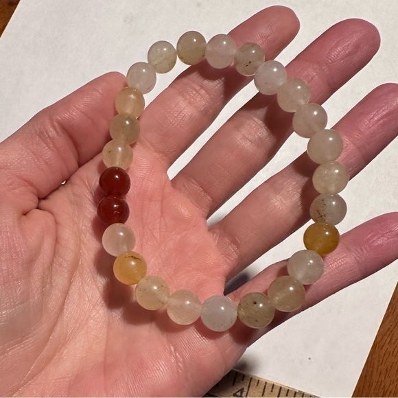 Carnelian and Agate stretch bracelets 8mm handmade - Picture 2 of 5